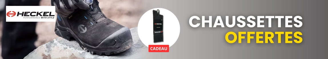 Chaussettes offertes pour l'achat d'une paire de chaussures de sécurité MacCrossrosd Hecekl